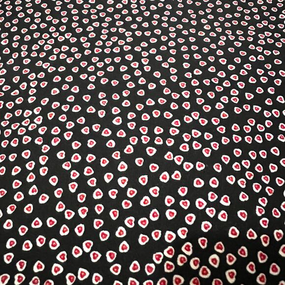 Adrianna Papell X-LARGE Moss Crepe Ruffle Neck 3/4 Sleeve Heart Patterned Top - Picture 13 of 14